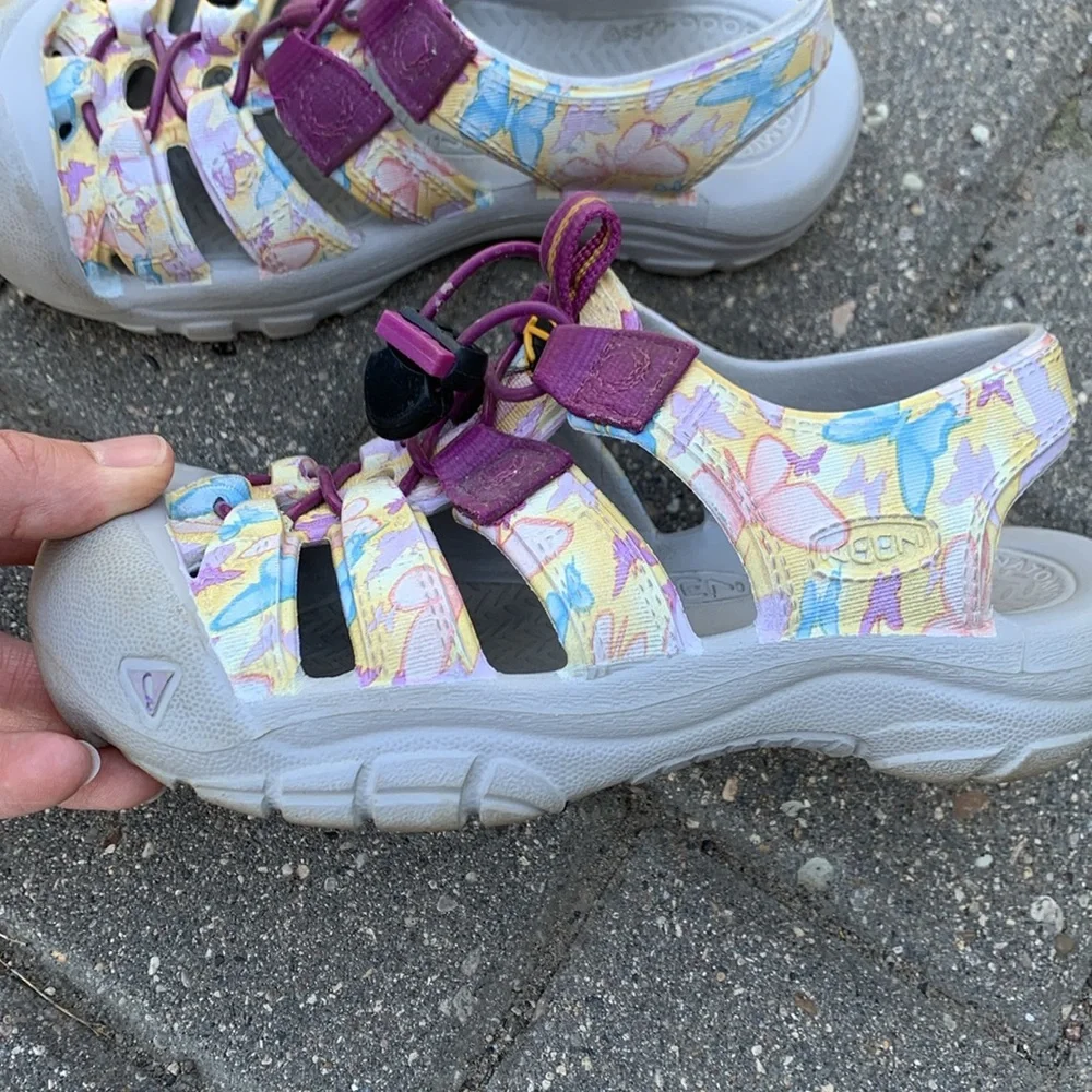 Keen Kids Closed-Toe Sandals in Purple and Pastel Multi
